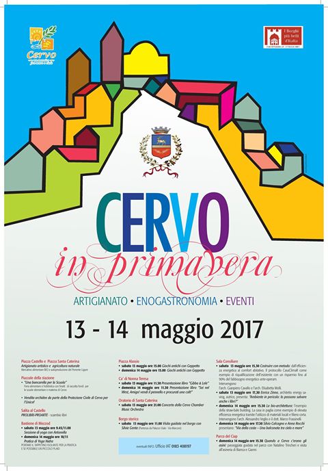 Cervo in primavera: il 13 e 14 maggio appuntamento con il territorio Aria di festa, aria di primavera a Cervo, con una manifestazione che guarda al territorio per esaltarne tipicità, sapori e profumi. L’itinerario si chiama “Cervo in primavera” e prenderà vita…