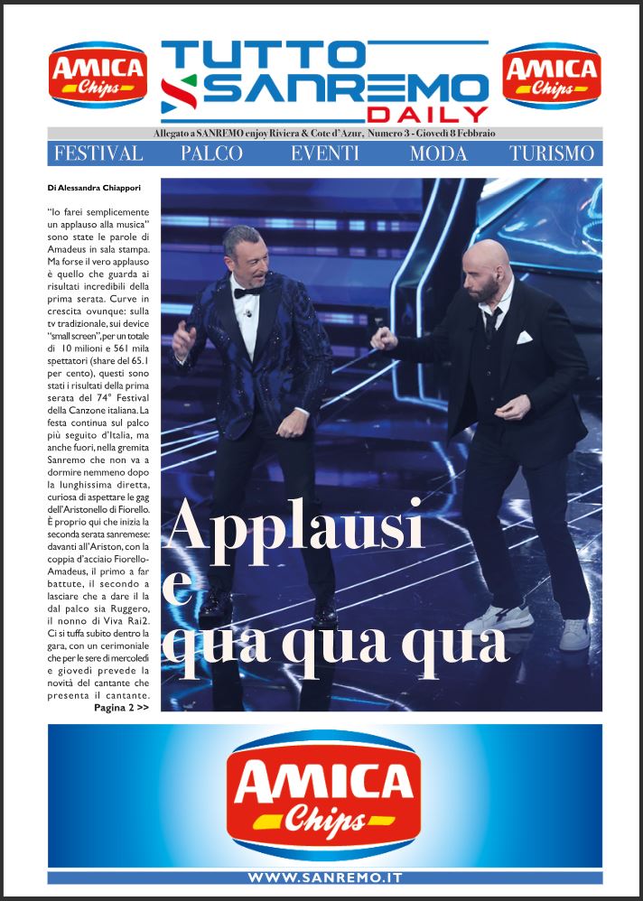 Tutto SANREMO giovedì 8-2-2024